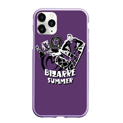 Чехол iPhone 11 Pro матовый ДжоДжо Bizarre summer, цвет: 3D-светло-сиреневый