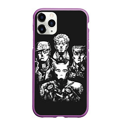 Чехол iPhone 11 Pro матовый JoJo Bizarre Adventure, цвет: 3D-фиолетовый