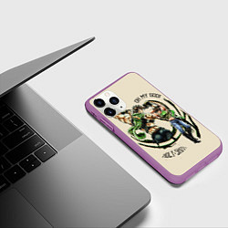 Чехол iPhone 11 Pro матовый JoJo Bizarre Adventure, цвет: 3D-фиолетовый — фото 2