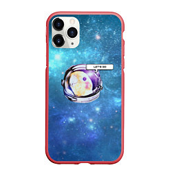 Чехол iPhone 11 Pro матовый Space Parrot, цвет: 3D-красный