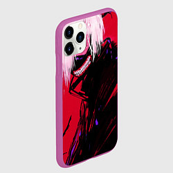 Чехол iPhone 11 Pro матовый Токийский Гуль, цвет: 3D-фиолетовый — фото 2