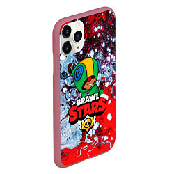 Чехол iPhone 11 Pro матовый BRAWL STARS LEON, цвет: 3D-малиновый — фото 2