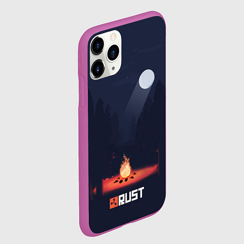 Чехол iPhone 11 Pro матовый Rust / 3D-Фиолетовый – фото 2