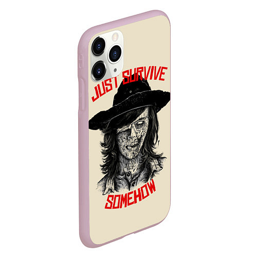Чехол iPhone 11 Pro матовый Gust survive smehow / 3D-Розовый – фото 2