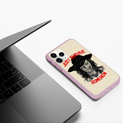 Чехол iPhone 11 Pro матовый Gust survive smehow, цвет: 3D-розовый — фото 2