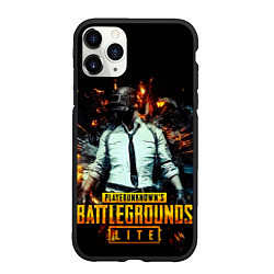 Чехол iPhone 11 Pro матовый PUBG Lite, цвет: 3D-черный