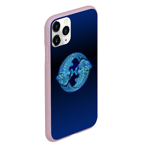 Чехол iPhone 11 Pro матовый Знаки Зодиака Рыбы / 3D-Розовый – фото 2