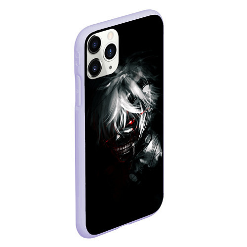 Чехол iPhone 11 Pro матовый Токийский гуль / 3D-Светло-сиреневый – фото 2