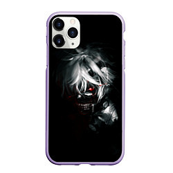 Чехол iPhone 11 Pro матовый Токийский гуль, цвет: 3D-светло-сиреневый