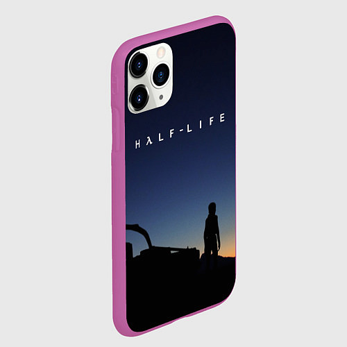 Чехол iPhone 11 Pro матовый HALF-LIFE / 3D-Фиолетовый – фото 2