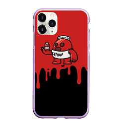 Чехол iPhone 11 Pro матовый Спайк кетчуп, цвет: 3D-сиреневый