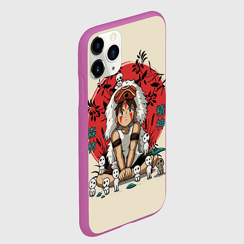 Чехол iPhone 11 Pro матовый Princess Mononoke / 3D-Фиолетовый – фото 2