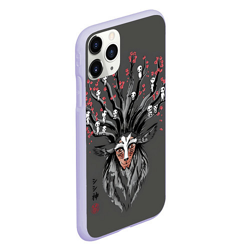 Чехол iPhone 11 Pro матовый Princess Mononoke / 3D-Светло-сиреневый – фото 2