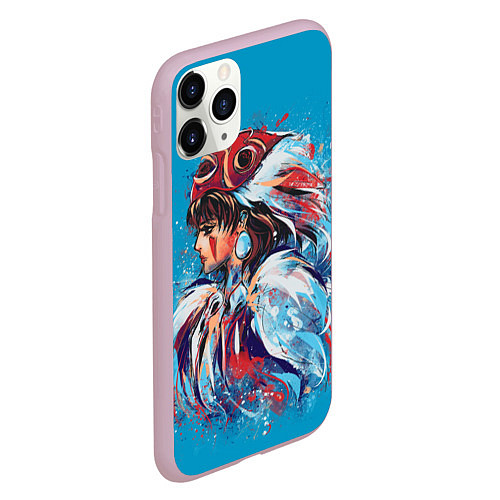 Чехол iPhone 11 Pro матовый Принцесса Мононоке / 3D-Розовый – фото 2