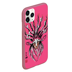 Чехол iPhone 11 Pro матовый Принцесса Мононоке, цвет: 3D-малиновый — фото 2