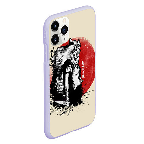Чехол iPhone 11 Pro матовый Принцесса Мононоке / 3D-Светло-сиреневый – фото 2