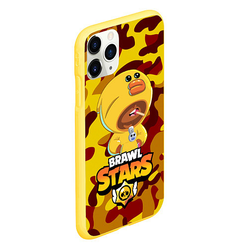 Чехол iPhone 11 Pro матовый BRAWL STARS SALLY LEON / 3D-Желтый – фото 2