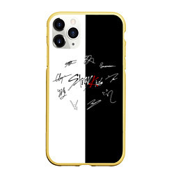 Чехол iPhone 11 Pro матовый STRAY KIDS, цвет: 3D-желтый