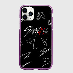 Чехол iPhone 11 Pro матовый STRAY KIDS, цвет: 3D-фиолетовый