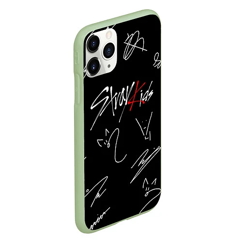 Чехол iPhone 11 Pro матовый STRAY KIDS / 3D-Салатовый – фото 2