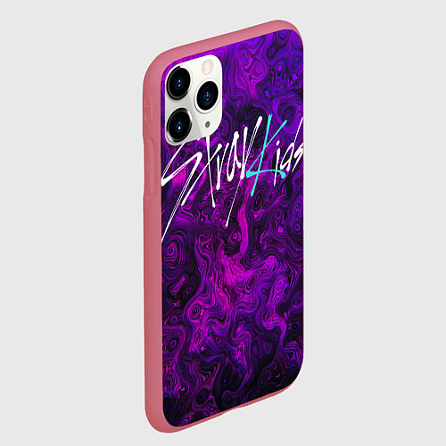 Чехол iPhone 11 Pro матовый Stray Kids / 3D-Малиновый – фото 2