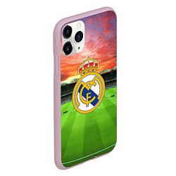 Чехол iPhone 11 Pro матовый FC Real Madrid, цвет: 3D-розовый — фото 2