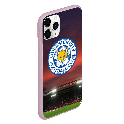 Чехол iPhone 11 Pro матовый FC Leicester City / 3D-Розовый – фото 2