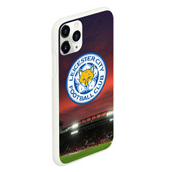 Чехол iPhone 11 Pro матовый FC Leicester City, цвет: 3D-белый — фото 2