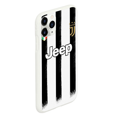 Чехол iPhone 11 Pro матовый Juventus home 20-21 / 3D-Белый – фото 2