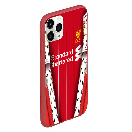 Чехол iPhone 11 Pro матовый King liverpool / 3D-Красный – фото 2