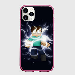 Чехол iPhone 11 Pro матовый MINECRAFT, цвет: 3D-малиновый