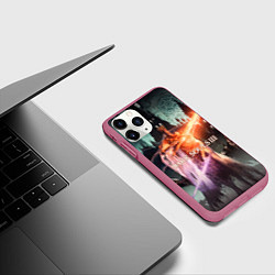 Чехол iPhone 11 Pro матовый Dark Souls 3 Pontiff Sulyvahn, цвет: 3D-малиновый — фото 2