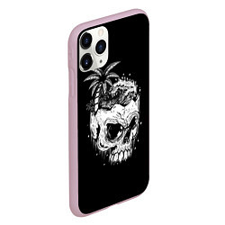 Чехол iPhone 11 Pro матовый Череп, цвет: 3D-розовый — фото 2