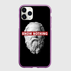 Чехол iPhone 11 Pro матовый Ничего Не Знаю, цвет: 3D-фиолетовый