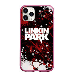 Чехол iPhone 11 Pro матовый Linkin Park, цвет: 3D-малиновый