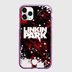 Чехол iPhone 11 Pro матовый Linkin Park, цвет: 3D-фиолетовый