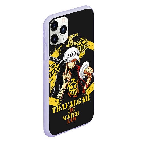 Чехол iPhone 11 Pro матовый One Piece Trafalgar Water / 3D-Светло-сиреневый – фото 2