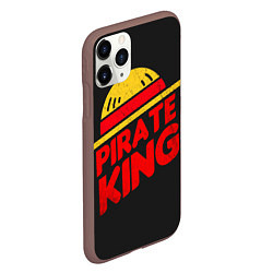 Чехол iPhone 11 Pro матовый One Piece Pirate King, цвет: 3D-коричневый — фото 2