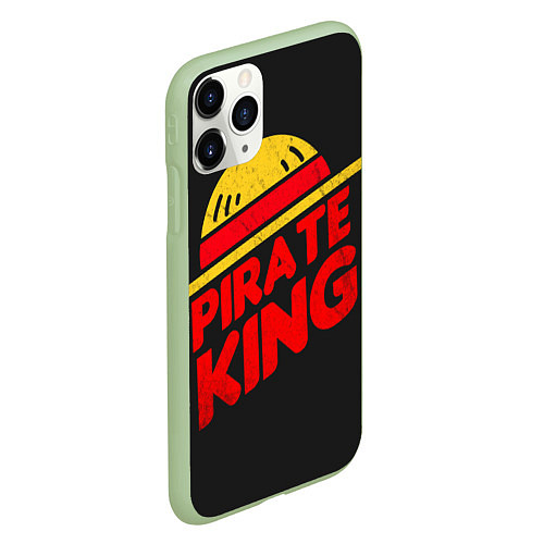 Чехол iPhone 11 Pro матовый One Piece Pirate King / 3D-Салатовый – фото 2