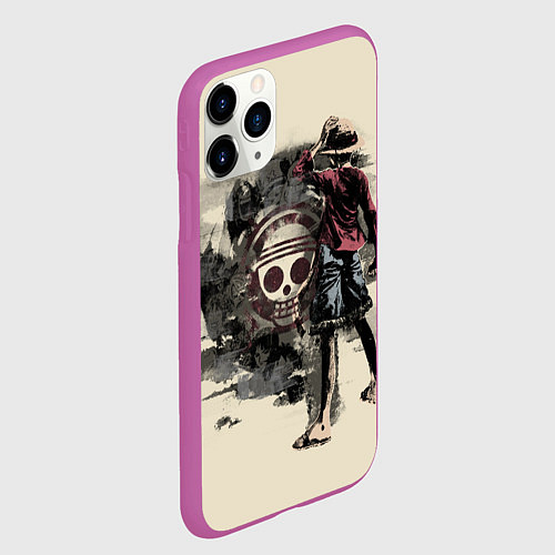 Чехол iPhone 11 Pro матовый One Piece / 3D-Фиолетовый – фото 2