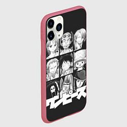 Чехол iPhone 11 Pro матовый One Piece, цвет: 3D-малиновый — фото 2