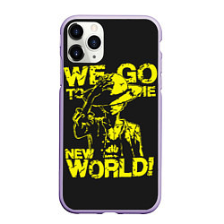 Чехол iPhone 11 Pro матовый One Piece We Go World, цвет: 3D-светло-сиреневый