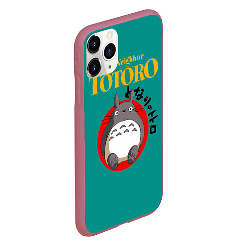 Чехол iPhone 11 Pro матовый Totoro / 3D-Малиновый – фото 2