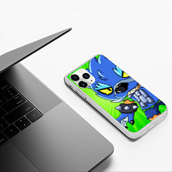 Чехол iPhone 11 Pro матовый BRAWL STARS WEREWOLF LEON, цвет: 3D-белый — фото 2