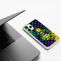 Чехол iPhone 11 Pro матовый Brawl Stars LEON, цвет: 3D-белый — фото 2