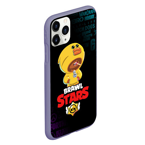 Чехол iPhone 11 Pro матовый BRAWL STARS SALLY LEON / 3D-Серый – фото 2