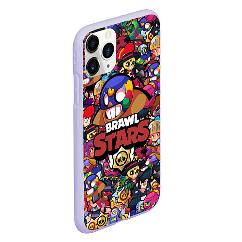 Чехол iPhone 11 Pro матовый BRAWL STARS EL PRIMO / 3D-Светло-сиреневый – фото 2