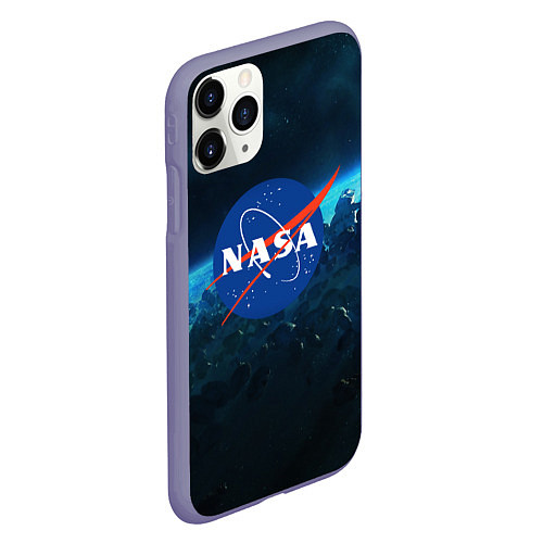 Чехол iPhone 11 Pro матовый NASA / 3D-Серый – фото 2