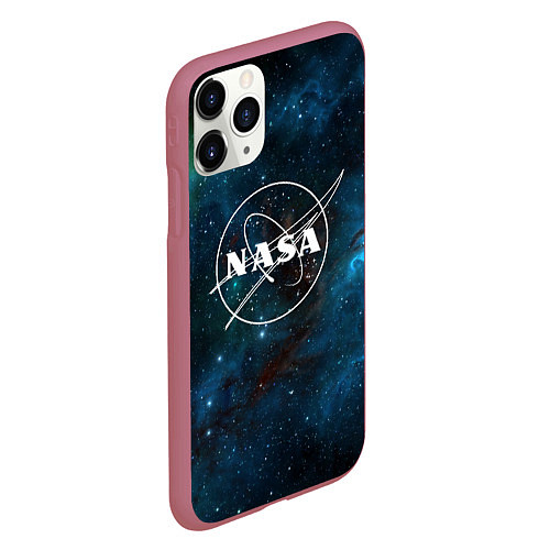 Чехол iPhone 11 Pro матовый NASA / 3D-Малиновый – фото 2