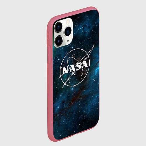 Чехол iPhone 11 Pro матовый NASA / 3D-Малиновый – фото 2